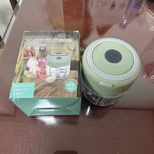 Electric Mini Vegetable Chopper, Food Chopper, Garlic Slicer Veggie, Salad, Lettuce, Onion, Chili Crusher, Tomato Dicer Chopper Cutter & Ginger Meat Mincer For Kitchen, Portable USB Chopper (250ML) - Mint Green - View 2