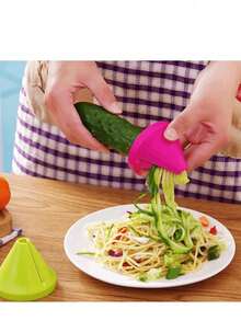 2/1pc Multifunctional Spiral Vegetable Peeler/Slicer - Suitable For Potatoes, Carrots, Radishes, Etc., Kitchen Decor, Kitchen Accessories, Kitchen Supplies, Home Accessories, Kitchen Storage Supplies - Multicolor - View 2