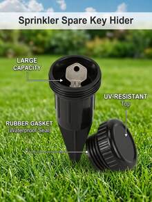 1pc Sprinkler Head Hidden Key Box, Outdoor Plastic Fake Sprinkler Secret Key Storage, Lawn Yard Misleading Hiding Box, Ground Inserted Camouflage Cash Storage Box, Garden Landscape Hidden Money Storage Box - Multi-color (Random) - View 6
