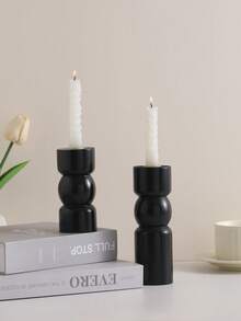 Set de 2 candelabros estilo nórdico en espiral, decoración de mesa simple y exquisita para mesa de comedor, elevado y bajo, estilo INS, apariencia de alta gama - Multicolor - Ver 17