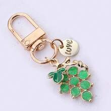 1pc Women's Niche High-End Fruit Grape Rhinestone Keychain, Fresh Artistic Backpack Pendant, Exquisite Bag Charm - Multicolor - View 5