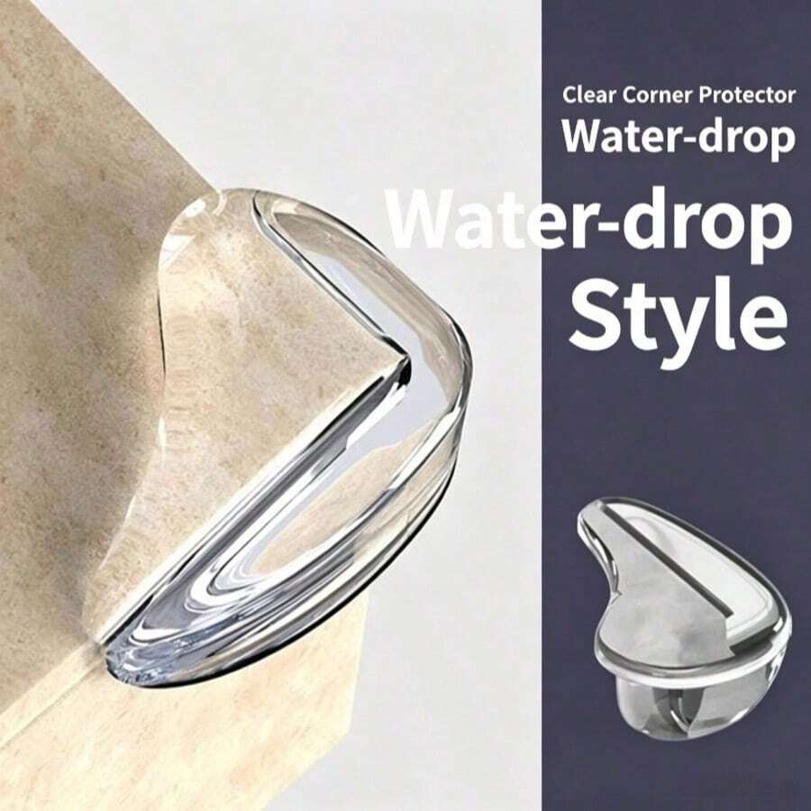 50/20/10pcs Transparent Soft Thickened Right Angle Corner Guards, Anti-Collision Corner Protectors For Table Sharp Corners, Suitable For Home Life, Housewarming Gifts, Office Desk Corner Protection, School Desk Corner Anti-Collision Protection, Baby Birthday Party Decoration Protection And More Occasions - View 1