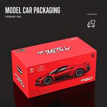 Burago Ferrari Model Mobil Sport Paduan Logam Bimegao Seri F80 Skala 1/64, IP Berlisensi Resmi, Koleksi Mobil Miniatur, Hiasan Pajangan Meja - MultiWarna - View 1