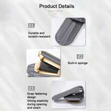 1pc Car Fashion Glasses Holder Premium Design Unisex Car Interior Sun Visor Storage Clip Fashion Glasses Storage Rack - A - View 3
