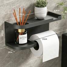 1pc Wall-Mounted Paper Towel Holder, Can Be Used As Bathroom Fragrance Storage Rack, Multi-Functional Storage Rack, Toilet Paper Holder, Suitable For Kitchen And Bathroom, Bathroom Accessories - Multicolor - View 8