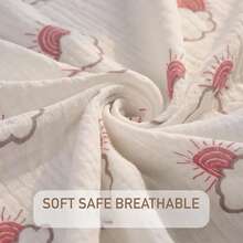Baby Muslin Swaddle Blankets, Neutral Burp Cloths, Multi-Use Blanket For Burp Cloths, Bibs, Cuddling, Play Time, And Car Seat Cover, Baby Essentials - Multicolor - View 12