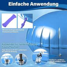 Inflatable Winter Pool Cover Pillow (4x4 Ft Round) With Two 3-Meter Ropes – Designed For Above-Ground Pools; Cold-Resistant, Thickened Inflatable Float; Winterizing Kit With Ropes; PVC Ice Equalizer Pillow To Support Pool Covers. - A - View 8