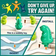 Dinosaur Rocking Balance Ring Toss Game Set, Children's Educational Ring Toss Toy, Develop Hand-Eye Coordination And Color Recognition, Parent-Child Interactive Indoor/Outdoor Party Game, Birthday Holiday Gift For Toddler Boys And Girls - Multicolor - View 8