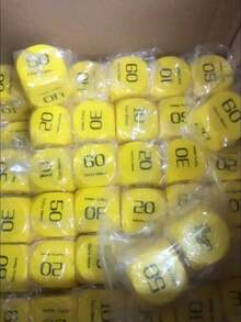 2 Buah Set Dadu Kebugaran Seru, Dadu Permainan Latihan 6 Sisi untuk Push-Up, Squat, Lunge, Sit-Up, dan Jumping Jack, Alat Latihan Rumahan Portabel - Kuning - View 2