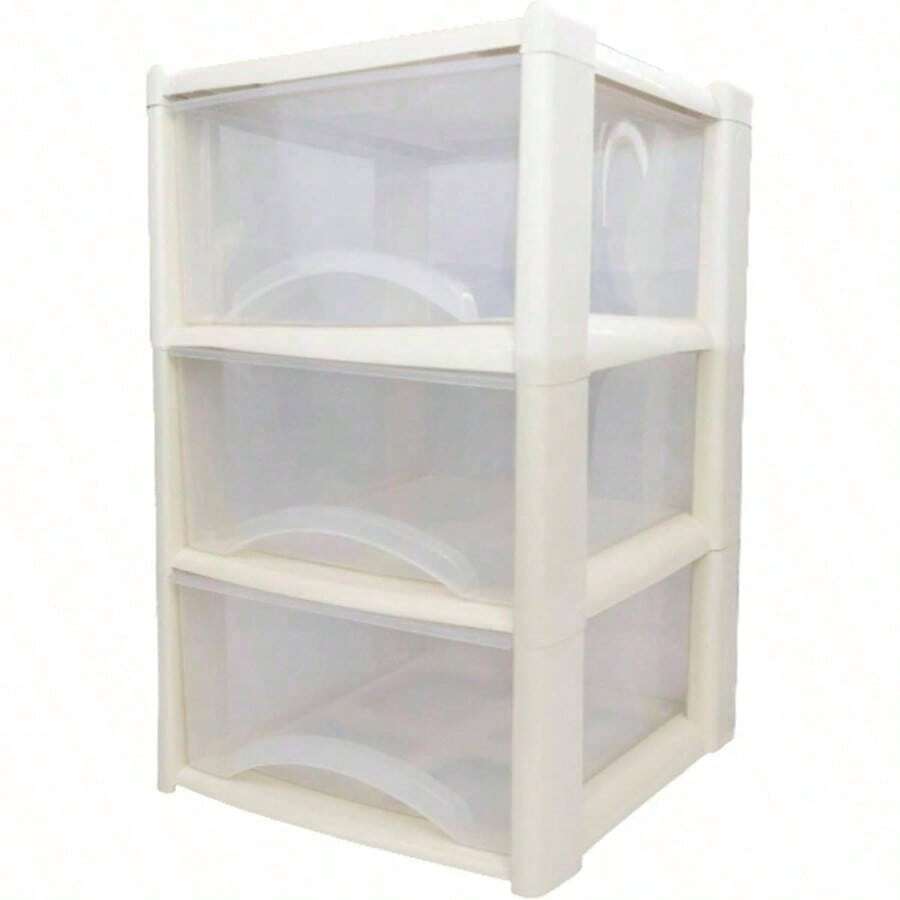 DIY Apparel & Needlework Storage - 3 Drawer + Cream - View 1
