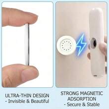 Magnetic Wall-Mounted Remote Control Holder, Strong Adhesive Backing No-Drill Floating Storage Organizer, Silicone Remote Control Cradle, Suitable For TV, Air Conditioner, Apple TV Remote And Small Daily Tools, Practical Home And Office Storage Accessory - View 7