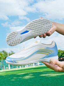 1 Pair World Cup Style Latest Women's Football Shoes, TF Turf Studs Training Cleats - White - View 3