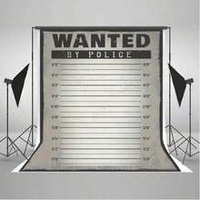 2D Flat Police Lineup Height Chart Suspect Photo Backdrop, Police Theme Suspect Mystery Party Decoration Background, Portrait Photography Background, Vinyl Material - 1 - View 10