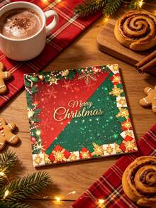20pcs/1pc Christmas Napkins, Red & Green Christmas Theme Disposable Napkins, Suitable For Winter Christmas New Year Home Party Supplies - Multicolor - View 5