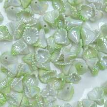 140pcs Multicolor Pearl Luster Morning Glory Acrylic Center Hole Loose Beads For DIY Bracelets, Phone Charms, Keychains Handmade Craft Supplies - Multicolor - View 19