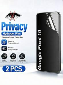 2pcs Privacy Hydrogel Screen Protector Film, Compatible With Google Pixel 11 Pro XL 11a 10 9 Pro XL 8 8 Pro 8a 7 7a 7 Pro 6 6a 6 Pro, Non-Tempered Glass, Anti-Scratch, Easy Installation, Ultra-Thin Flexible Film - Clear - View 27