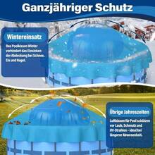 Inflatable Winter Pool Cover Pillow (4x4 Ft Round) With Two 3-Meter Ropes – Designed For Above-Ground Pools; Cold-Resistant, Thickened Inflatable Float; Winterizing Kit With Ropes; PVC Ice Equalizer Pillow To Support Pool Covers. - A - View 2