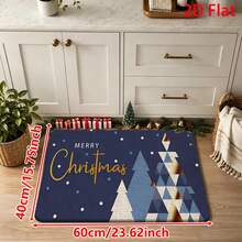1/2/3pcs Christmas Theme Kitchen Rug, Flannel Kitchen Rug, Comfortable Soft Absorbent Non-Slip Machine Washable With Anti-Slip Backing, Multi-Functional Home Floor Mat Suitable For Doorway, Living Room, Bedroom, Kitchen, Dining Room, Bathroom, Laundry Room, Patio, Entryway, Christmas Holiday Decoration Mat - Multicolor - View 13