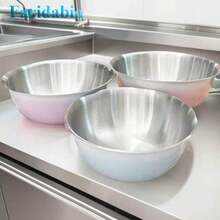 1/3 Pcs Stainless Steel Mixing Bowls - Durable Multipurpose Kitchen Bowls For Cooking, Baking, Food Prep - Great For Christmas, Halloween, Easter, Thanksgiving, Best Choice For Christmas, Perfect For Thanksgiving - Multicolor - View 3