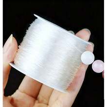 1 Roll 0.5-1.2mm Handmade DIY Transparent Crystal Elastic String, Suitable For DIY Beading, Jewelry Making, Handicrafts-Perfect For Wearing Crystal Beads, Agate Jade Bracelets - Multicolor - View 2