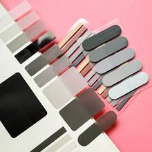 8 Styles Combination 1 Set Multi-Shape Index Labels PET Semi-Transparent Grey Series Sticky Notes Marker Tabs Student Textbook Record Tabs Reading Notebook Memo Stickers School Supplies Back To School Supplies Ultra-Thin Index Tabs - one-size - View 9