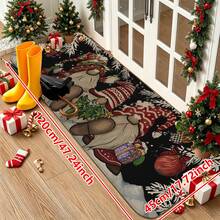 1/2/3pcs Christmas Theme Kitchen Rug, Flannel Kitchen Mat, Soft Comfortable Absorbent Non-Slip Machine Washable With Non-Slip Backing, Suitable For Multiple Scenes: Entrance, Living Room, Bedroom, Kitchen, Dining Room, Bathroom, Laundry Room, Hallway, Christmas Holiday Home Decor Floor Mat - Multicolor - View 13