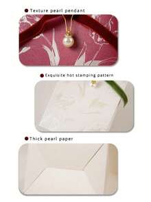20pcs/40pcs Wedding Forest Style Velvet Ribbon Small Gift Boxes, Holiday Party Birthday Floral Handheld Boxes + Small Pearl Pendant - A - View 5