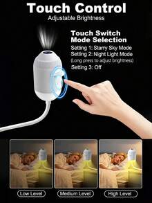 2-In-1 USB Starry Sky Projector Light, High-Definition Galaxy Projection Lamp, 360° Rotating Night Light, Romantic Dynamic Atmosphere Light, Suitable For Car, Home, Bedroom, Night Light - Multicolor - View 6