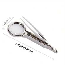1pc Clamp With Built-In Magnifier - Portable Precision Screw Tool, No Power Required, Durable And Versatile Project Maintenance Testing Tool, Screwdriver, Wrench, Screwdriver Accessories - Silvery - View 4