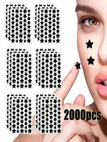 400/200pcs Exquisite Holiday Gifts, Star Stickers, Suitable For Holiday Parties, Carnival Decoration Stickers, Cute Five-Pointed Star Shaped Mini Stickers, Waterproof And Sweat-Resistant, Black Star Decorative Stickers, Suitable For Halloween, Christmas, Home Decor, Autumn Decor - Multicolor - View 4
