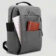 Mochila masculino feminina impermeável com USB cabe notebook - Preto - Visão 2