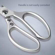Practical Kitchen Poultry Shears, Sharp Stainless Steel Scissors For Processing Meat, Seafood And Vegetables Home Kitchen Supplies - Silver - Rust-resistant Chicken Bone Scissors - View 9