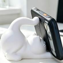 3D Printed Cat Phone Stand, Creative Desktop Phone Holder, Suitable For Office And Home, Slouchy Phone Stand For Watching Videos And Working, Combines Decorative Ornament And Gift Function - A - View 3