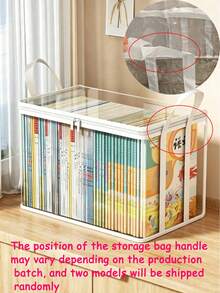 Heavy Duty Transparent PVC Storage Box With Visible Window, Foldable Storage Bag, Suitable For Books, Toys, Stationery And Snacks, Saves Home And Classroom Storage Space, Christmas And Halloween Storage, Back To School - Multicolor - View 12
