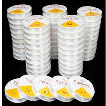 1 Roll 0.5-1.0mm Strong TPU Transparent Elastic Cord, Stretchable Elastic Line, Suitable For Bracelet Necklace DIY Beading Line, Jewelry Making Material, Crystal Seed Bead Agate Jade Elastic Line, Handmade Jewelry Transparent Craft Line - Multicolor - View 9