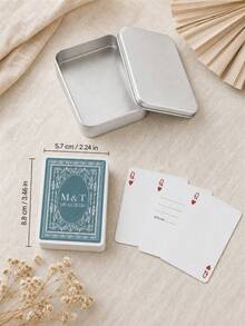 Custom Name And Date Playing Cards, Personalized Wedding Poker Deck With Card Face Design, Custom Text Card Backs For Wedding Receptions, Bridal Showers And Engagement Parties, Keepsake Game Night Gift For Couples, Newlyweds, Brides And Grooms - Multicolor - View 5