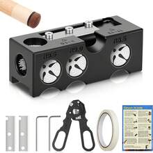 7pcs 11-In-1 Billiard Cue Tip Repair Kit, Multi-Function Billiard Cue Tip Polishing & Trimming Tool, Billiard Cue Tip Replacement Tool & Tip Knife - 1 Set - View 1