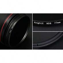 KnightX 3in1 ND4 ND8 ND16 Neutral Density Filter High Light Transmission Light Reduction Overexposure Prevention, Compatible With Cameras SLR Micro-Single Camera Filter, Lens Filter, Photography And Video Shooting - View 5