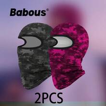 Babous 2PCS Balaclava Face Mask For Men & Women, 4- Season Multi‑ Functional Full Head Cover, Windproof Breathable Hood Mask For Ski, Motorcycle, Cycling, Hunting Outdoor Sports, Head Circumference 20.1‑23.6 Inch(51‑60cm) - Multicolor - View 6