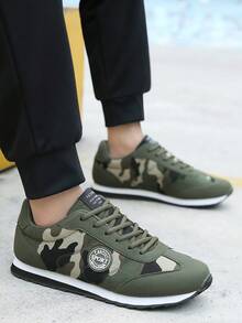 Men's Style Lightweight Comfortable Flat Casual Shoes Round Toe Lace-Up Versatile Fashion Running Sports Shoes - Multicolor - View 5
