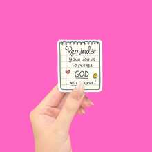 Your Mission Is To Please God, Not To Please The World." Faith Reminder Style Vinyl Sticker. Suitable For Planners, Water Bottles, And Notebooks. Features A Cute Design Simulating Memo Paper To Convey A Faith-Based Attitude. The Sticker Uses - Light Film - View 9