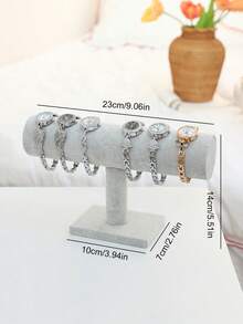 TONVIC Layer Linen, Velvet Bracelet Holder Jewelry Display Stand Watch Display Rack Bracelet Headband Hair Accessory Store Shelf Countertop - Multicolor - View 10