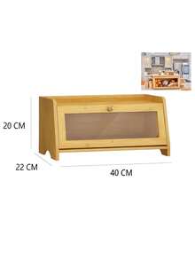 Bread Box With Transparent Window, Large Capacity Bread Storage Box For Kitchen Countertop, Farmhouse Style Kitchen Food Freshness Box, Easy To Clean, Flip Lid Cake Storage Box, Bread Freshness Food Storage Container - View 13
