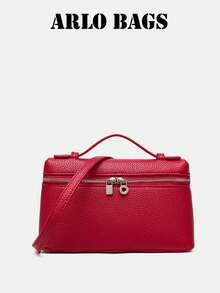 Handbag Minimalist Premium Aesthetic All-Match Decorative Design Bag Suitable For Daily Outings, Shopping, Dating, Gatherings And Multiple Occasions Versatile Durable Practical Carry-On Bag - Red - View 1