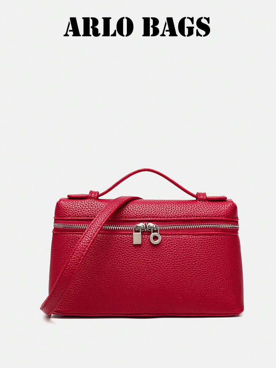 Handbag Minimalist Premium Aesthetic All-Match Decorative Design Bag Suitable For Daily Outings, Shopping, Dating, Gatherings And Multiple Occasions Versatile Durable Practical Carry-On Bag - Red - View 1