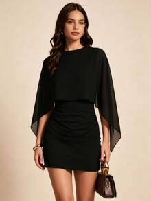 Women Midi Dresses - Black - View 6