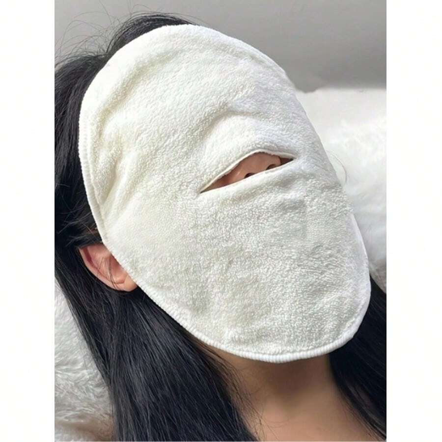 1pc Reusable Hot Compress Facial Mask, Cold & Hot Compress Face Towel, Suitable For Home Bathroom Decor, Back To School Season Beauty Salon Home Bathroom Supplies