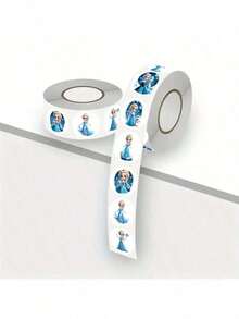 Disney 500 buah Stiker Gulung Kartun Frozen Elsa, Stiker Putri Bulat Perekat Diri, Cocok untuk Suvenir Pesta, Kemasan Hadiah, Label Hadiah, Botol Air, Dekorasi Buku Tempel - MultiWarna - View 6
