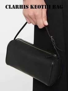 Fashionable Versatile Commuter Minimalist Handbag Shoulder Bag - Black - View 1