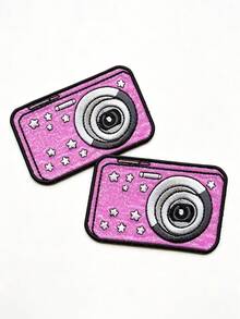 1pc/2pcs/3pcs/4pcs/6pcs/12pcs/ 16pcs Digital Camera Glitter Patch Main Hobby Memorabilia Glitter Appliqie Iron-On - Multicolor - View 9